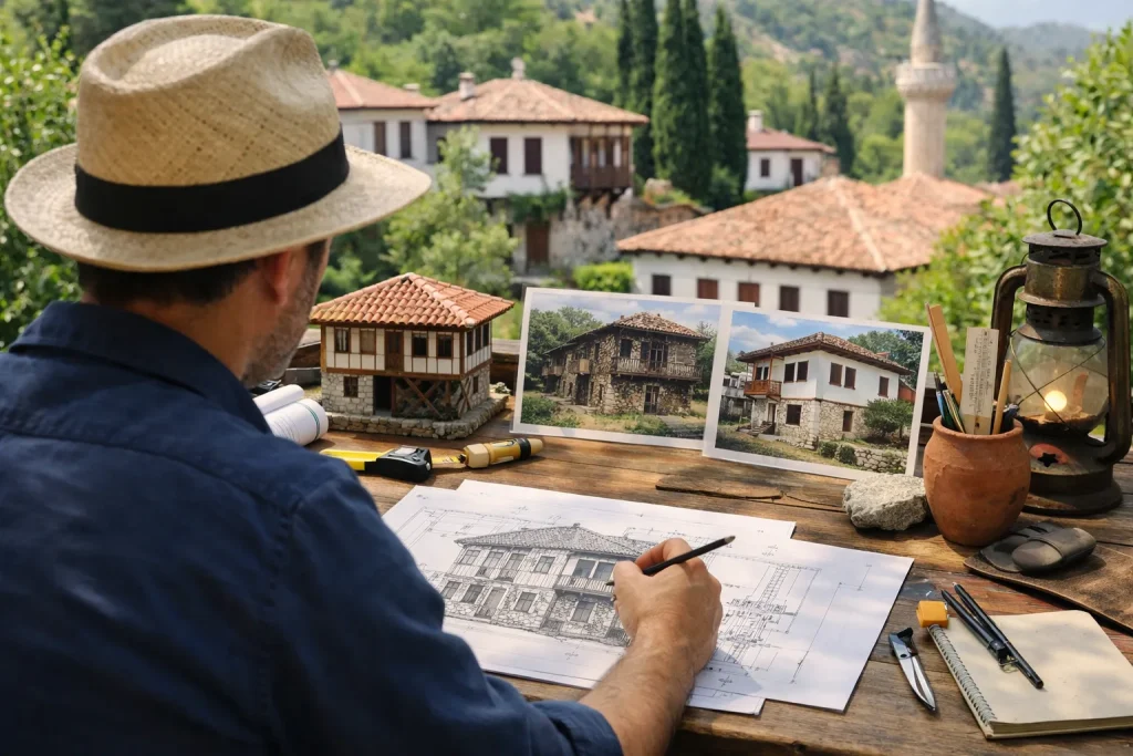 Rénovations respectueuses du patrimoine et architecture locale à Mugla