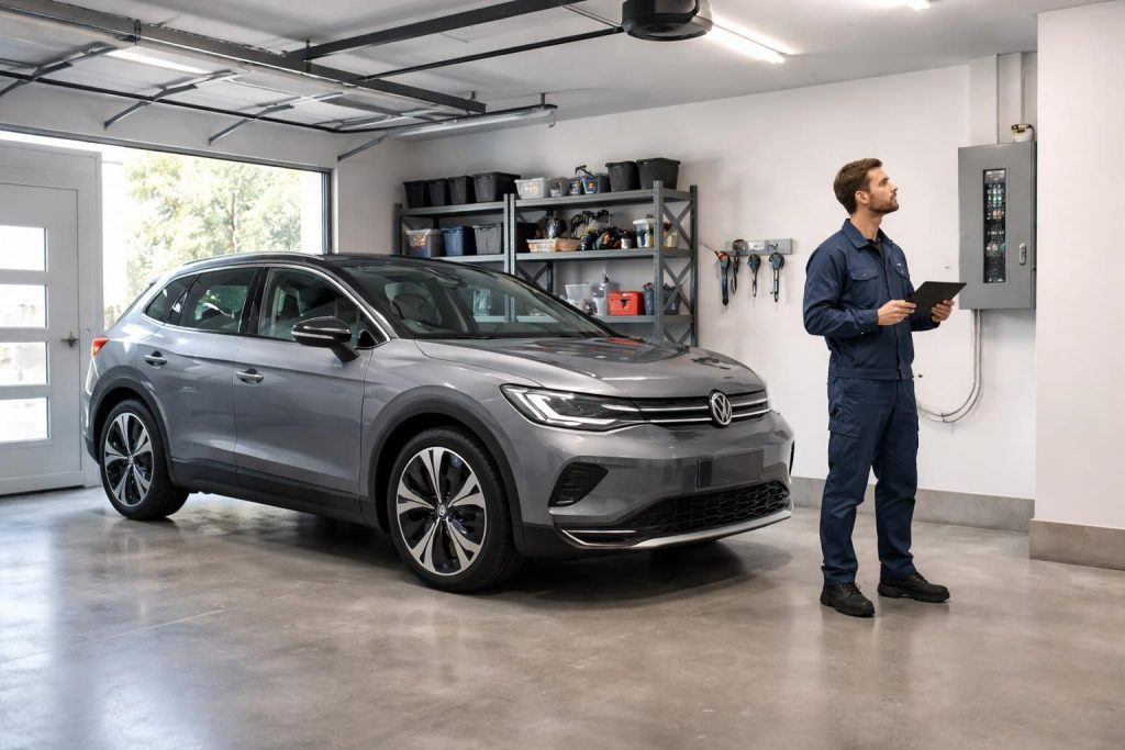 Diagnostic immobilier : vérifier garage avant installation borne de recharge pour Volkswagen ID.4 sportive
