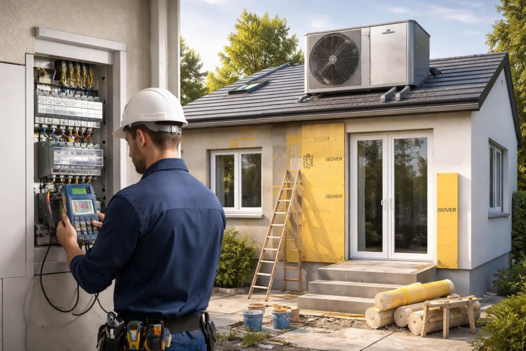 Réaliser un diagnostic énergétique et rénover avec isolation Isover, pompe à chaleur Daikin et fenêtres PVC